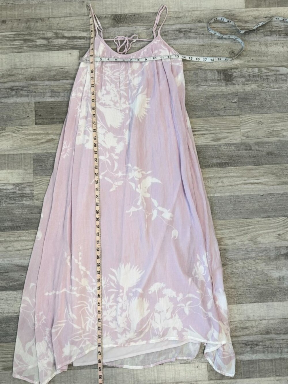 Allsaints Dress Paola Futurae Midi Lilac Floral Sundress Size 6 N44 - Picture 5 of 7